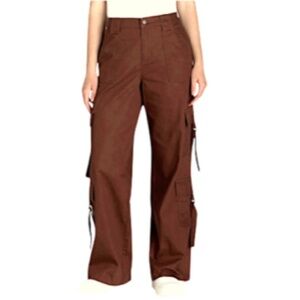 No Boundaries Twill Cargo Pant Womens Brown size small 4/6 nwt teen